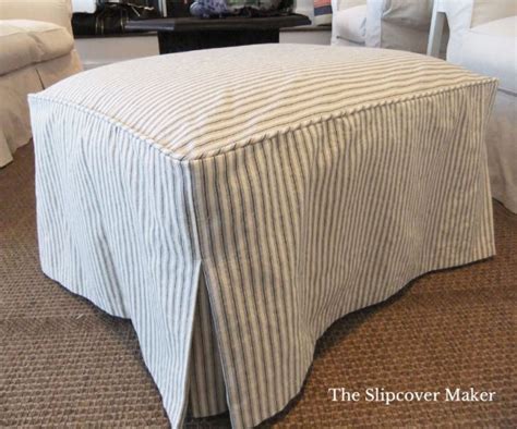 slipcover for ottoman rectangular pattern.